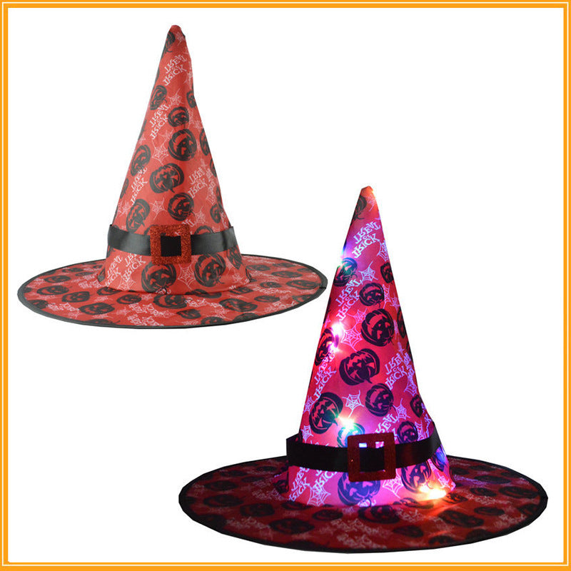 Christmas Female Creative Printing Witch Hat Pendant