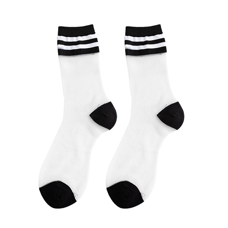 Women's Fashionable Breathable Cotton Bottom Tube Socks