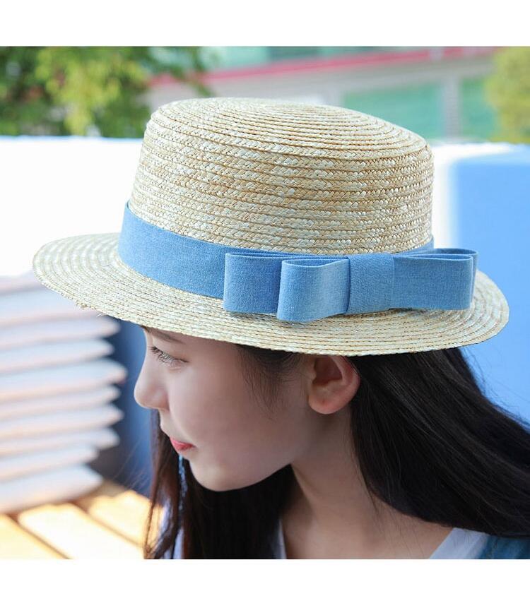 Mesh Polka Dot Bow Straw Women's Straw Hat