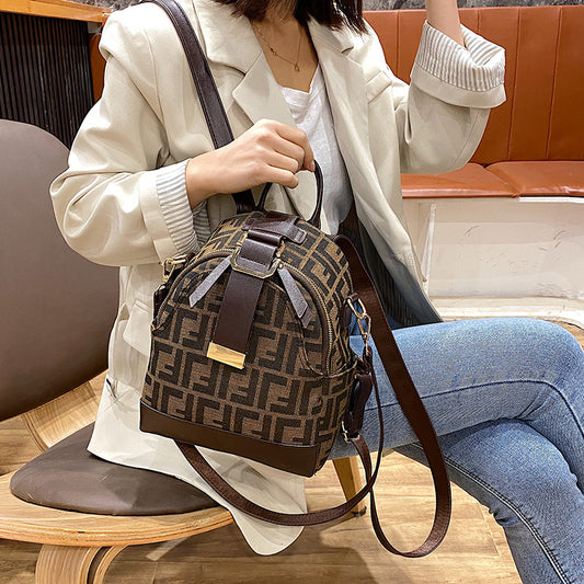 Fashionable And Versatile Houndstooth Backpack