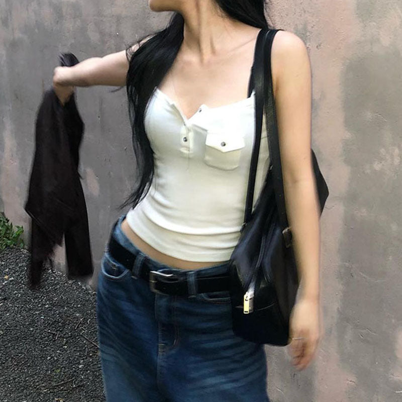 Wind Basic Pocket Outerwear Camisole