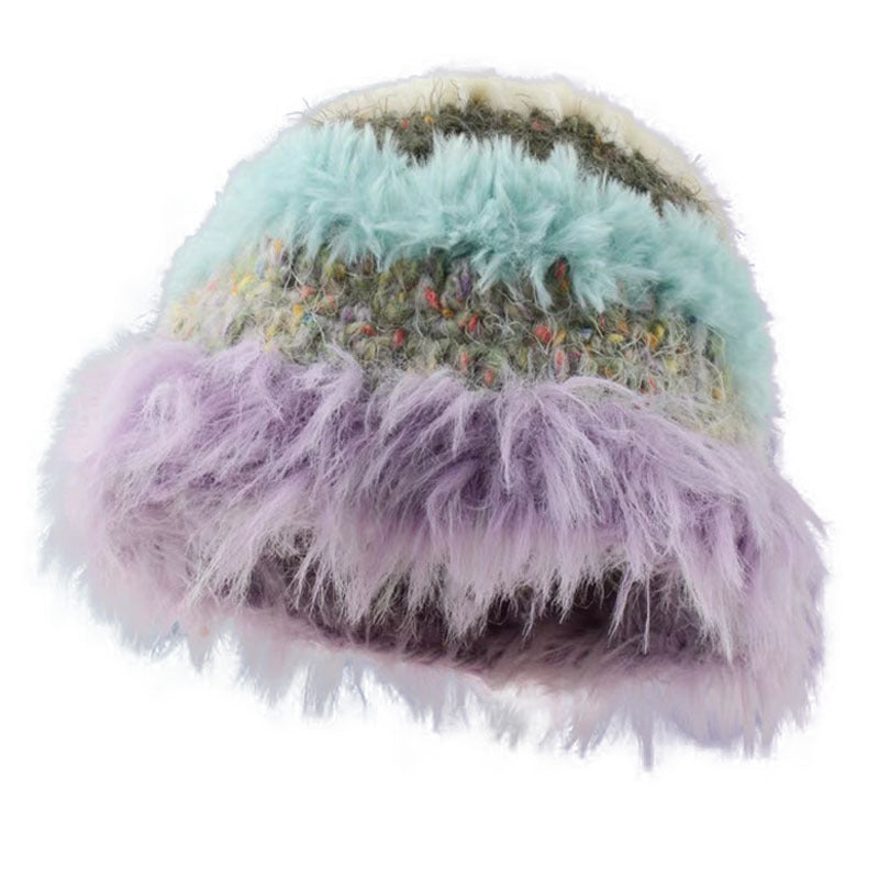 New Autumnwinter Plush Knitted Hat For Women