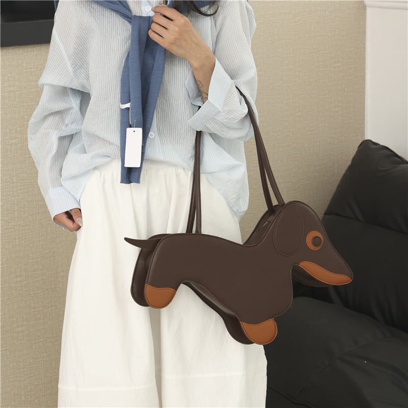Sausage Dog Vintage Portable Shoulder Bag