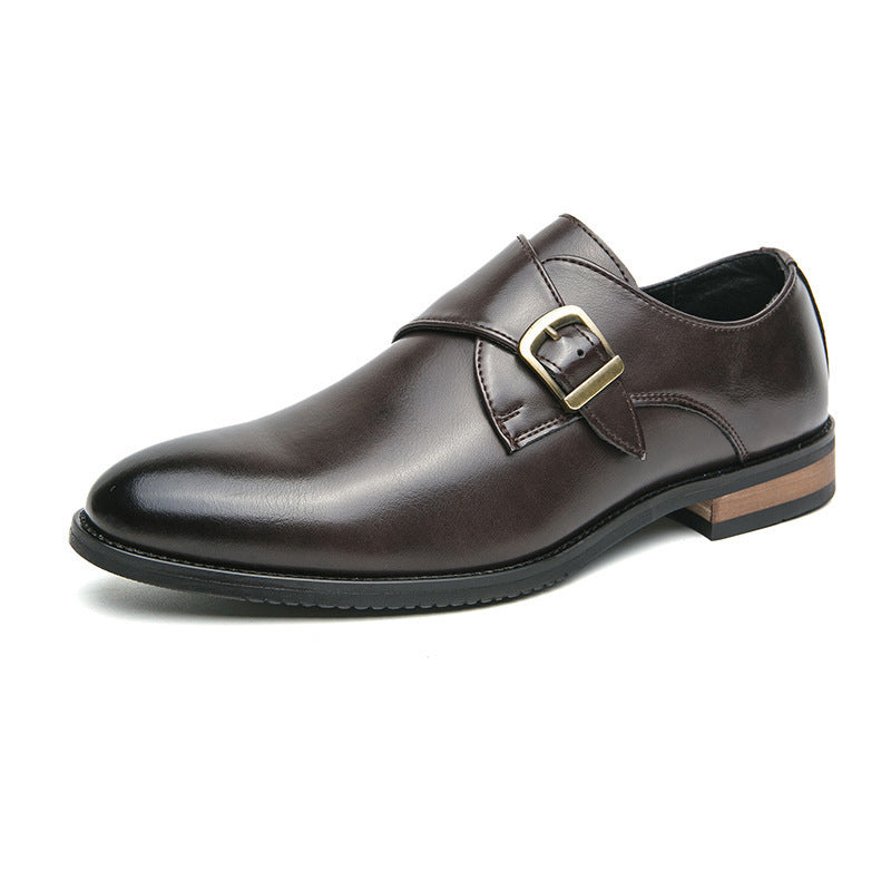 Lædersko Herrer Business Formel Casual Åndbar Højere Slip-on Spænde