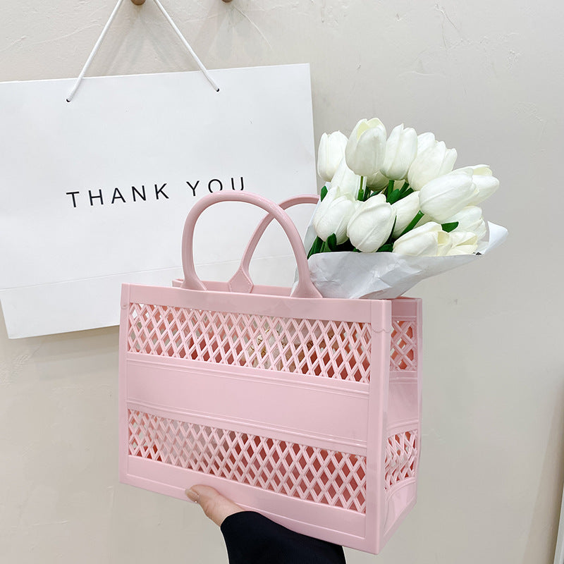 Portable Large Capacity Storage Basket Candy Hollow Bag