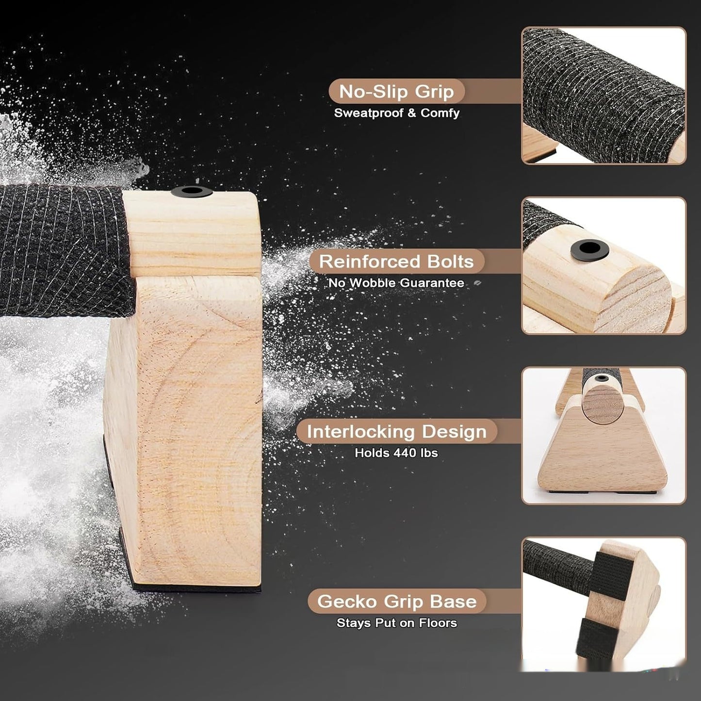 Solid Wood Arm Workout Support Bracket