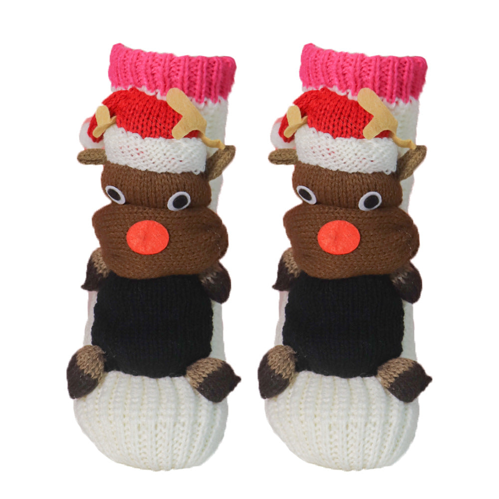 Women's Fashion 3D Cartoon Woolen Yarn Socks