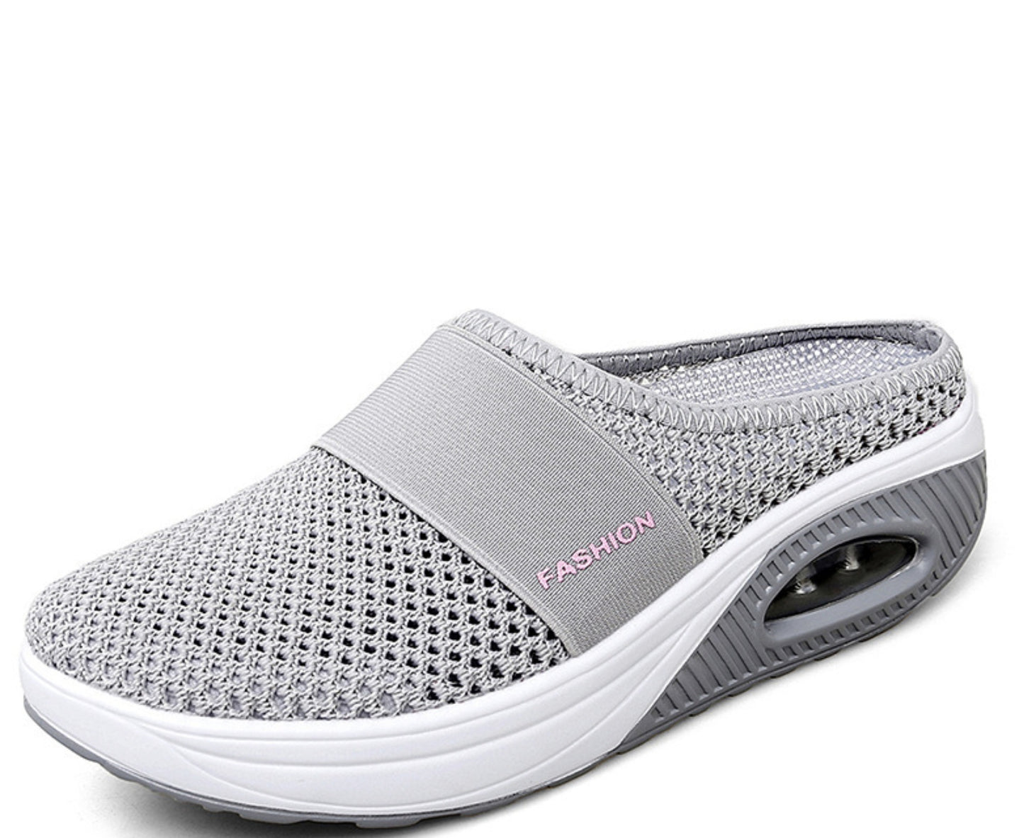 Daily Casual Baotou Mesh Round Head Wedge Heel Plus Size Slippers