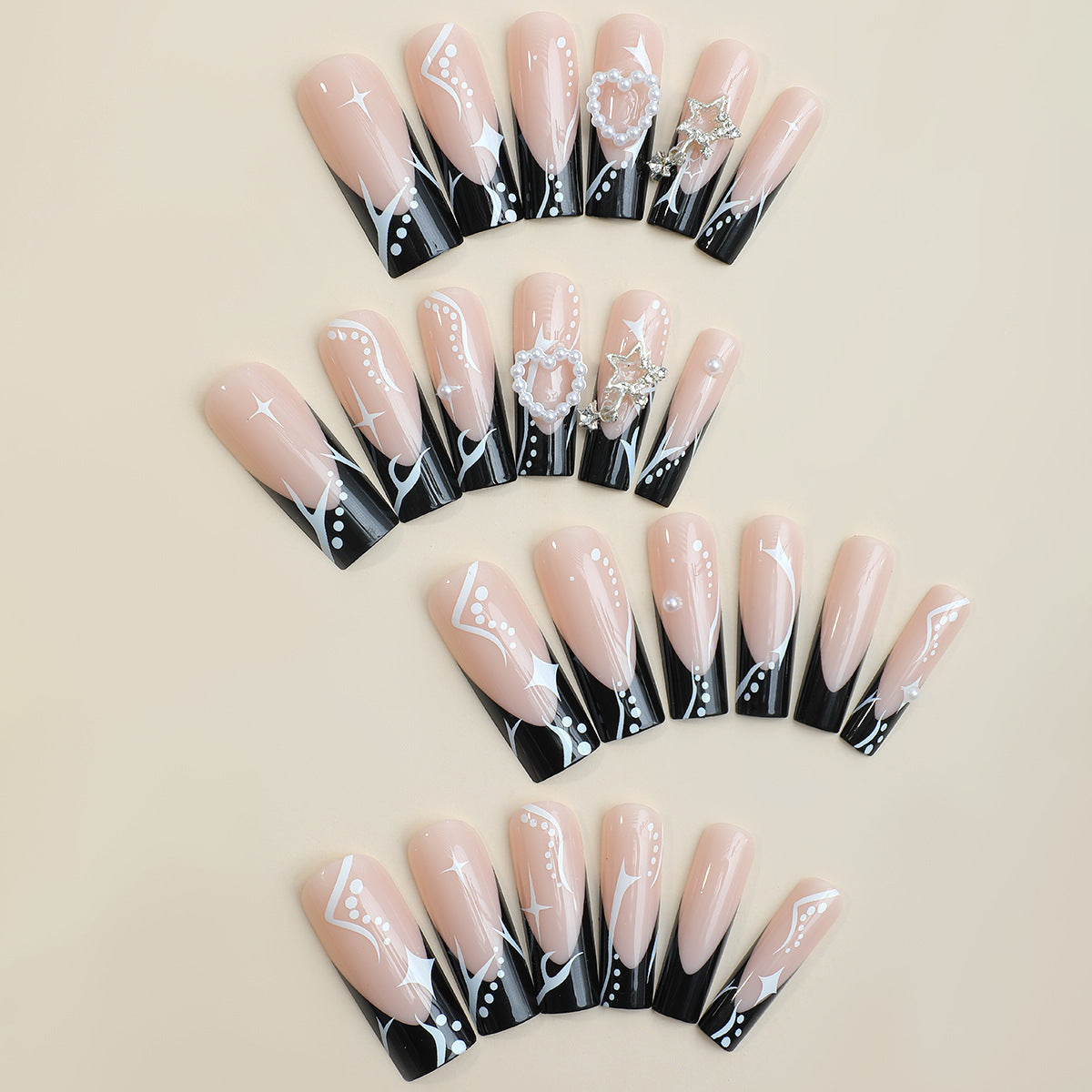 Three-dimensional Love Star Tassel Manicure
