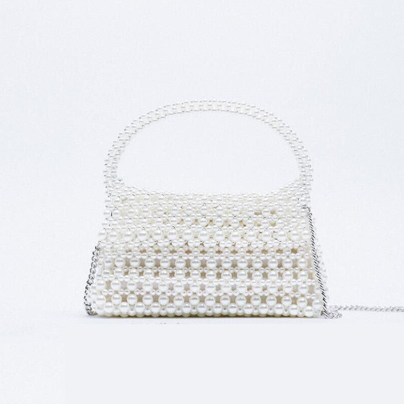New Pearl Braided Shoulder Crossbody Bag