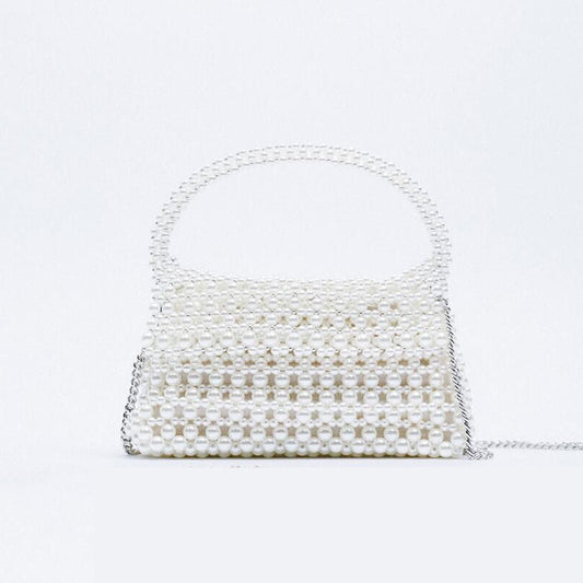 New Pearl Braided Shoulder Crossbody Bag