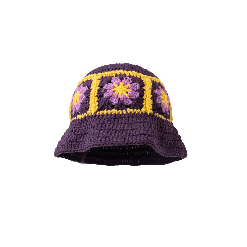 Female Face Small Crochet Hollow Basin Hat Male Cute Knit