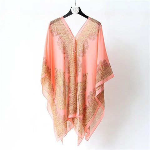 Fashionable Women's Multifunctional Printed Chiffon Shawl