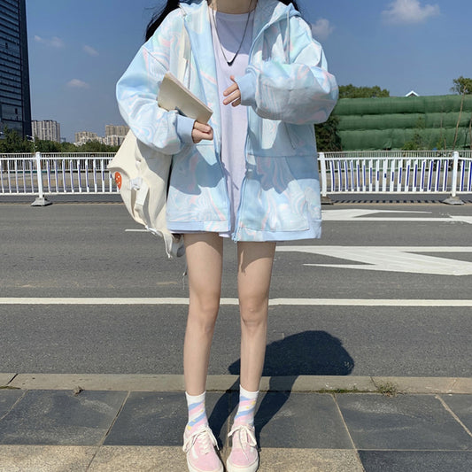 Cardigan Sweater Loose Thin Bright Color Coat
