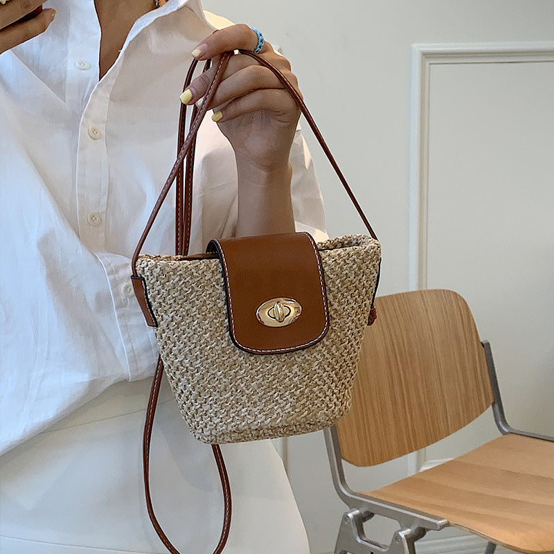 Fashion Braided Crossbody Bag Versatile Straw