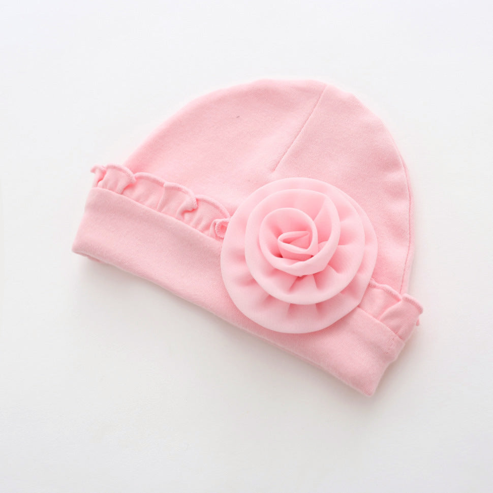 Super Smuk Stor Blomst Strikket Pige Babyhue