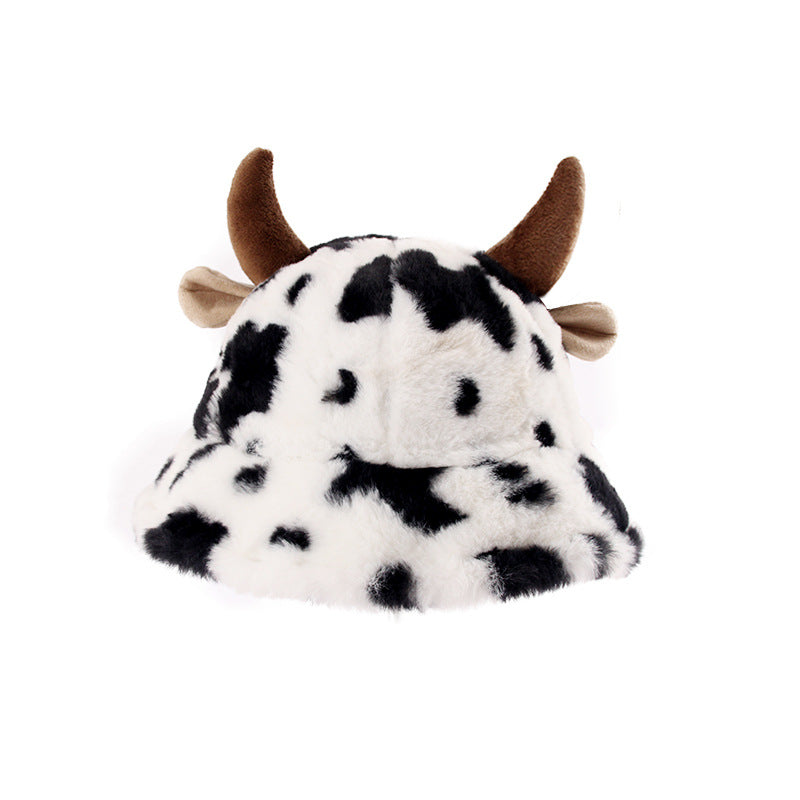Women's Cow Croissant Print Bucket Hat