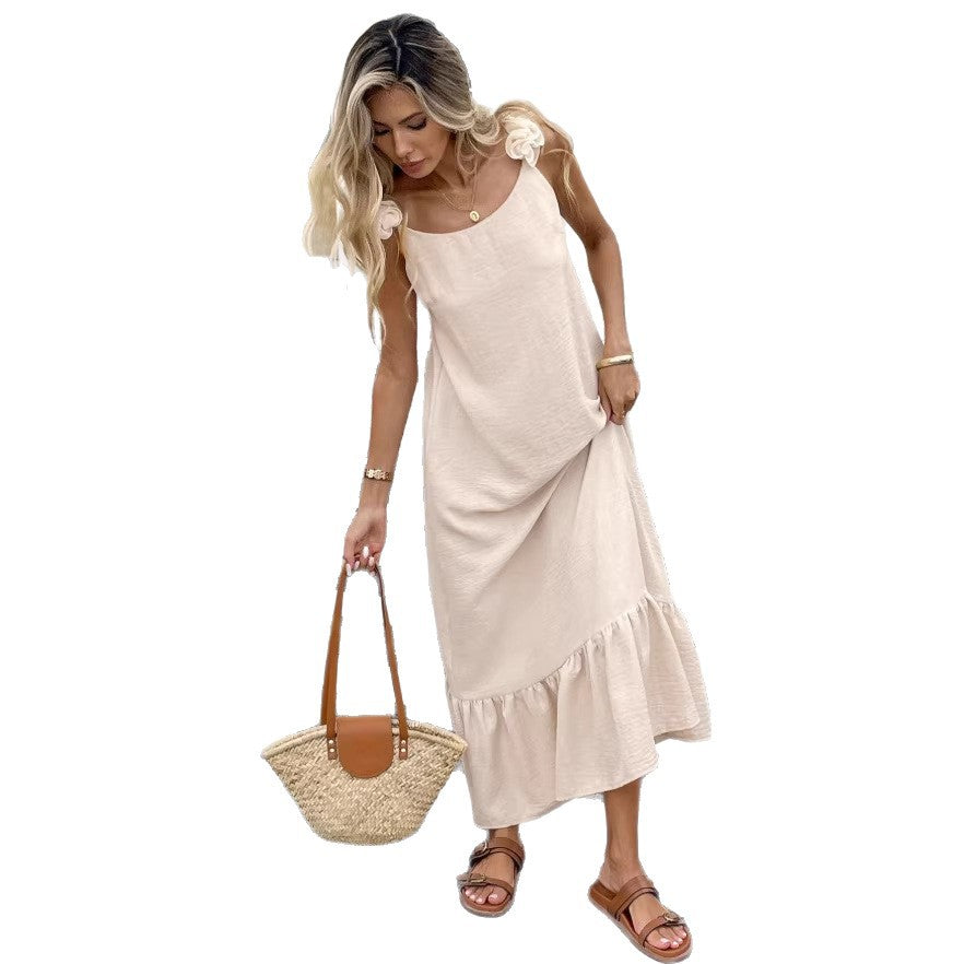 Cotton-linen Slip Summer New Sleeveless Dress