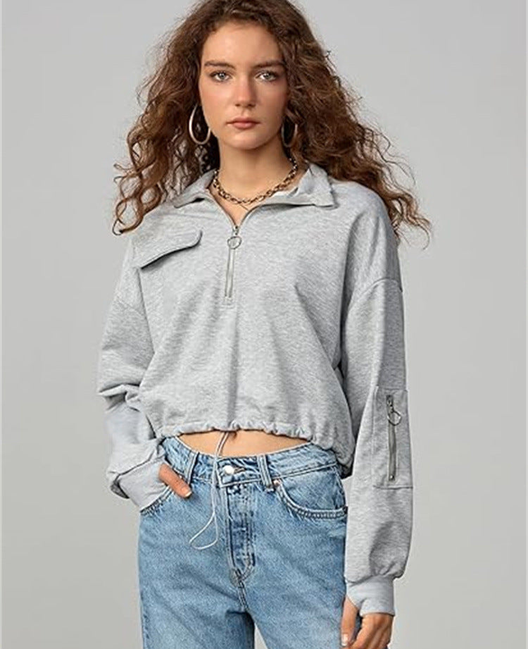 Dame sweatshirt med lange ærmer