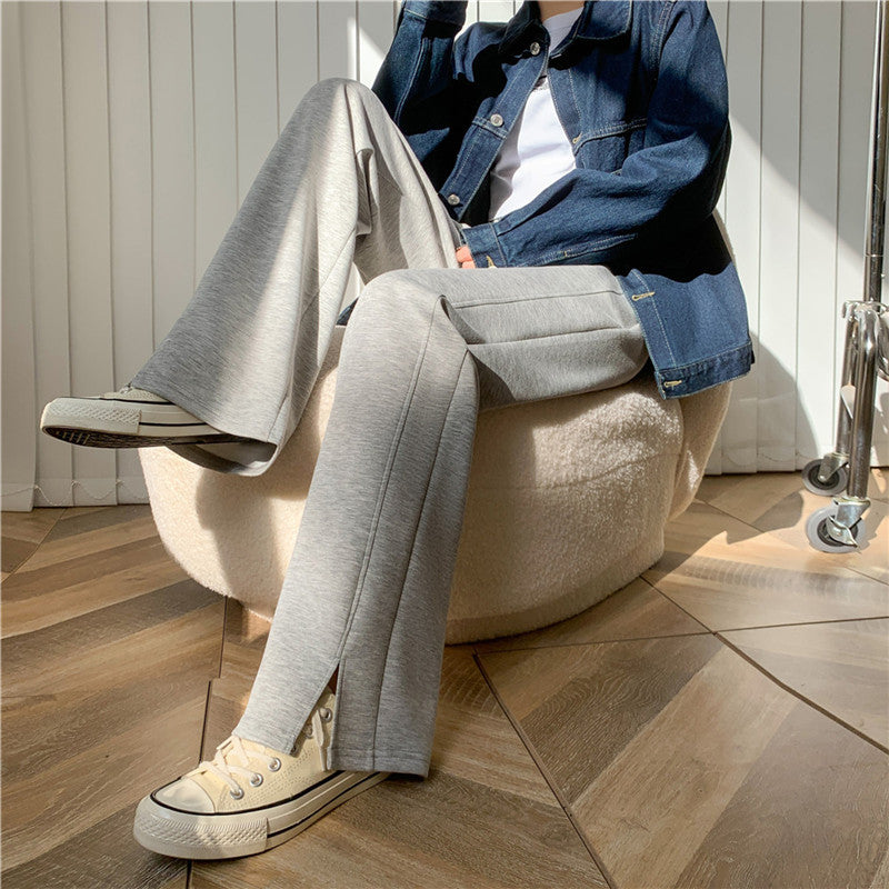 Women's Slim Side Split Loose Wide Leg Pants