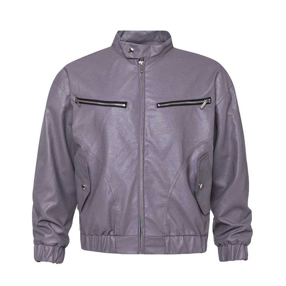 Men's Riding Motorcycle Leather Coat