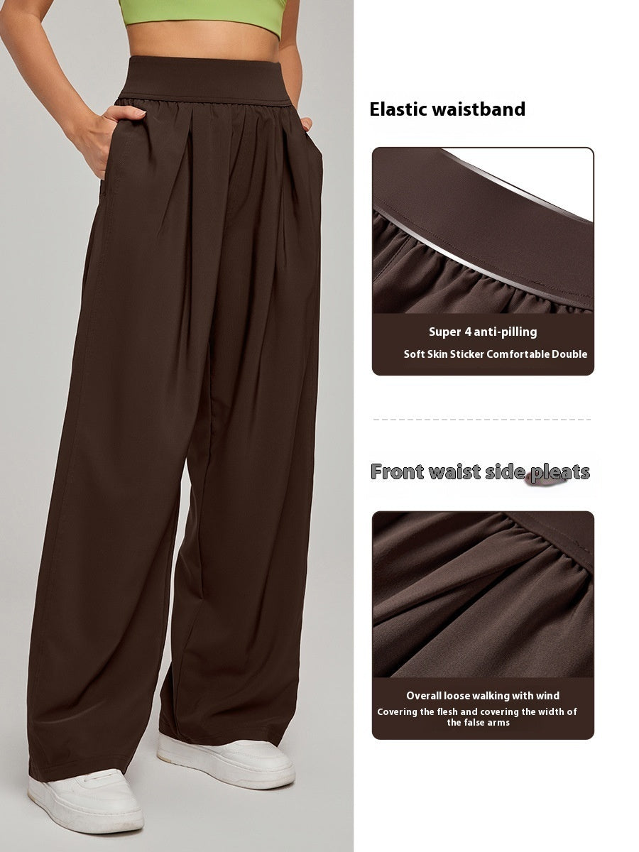 High Waist Slimming Sports Trousers Breathable Loose Drooping