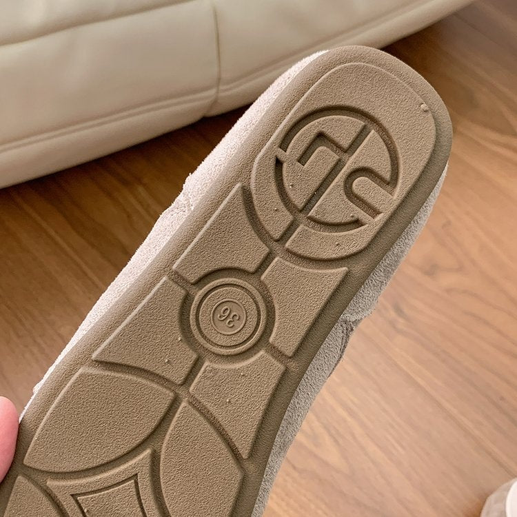 Spring & Autumn New Arrival Anti-slip Suede Fashion Shoes, Low-top Casual Outdoor Solid Color Sneakers