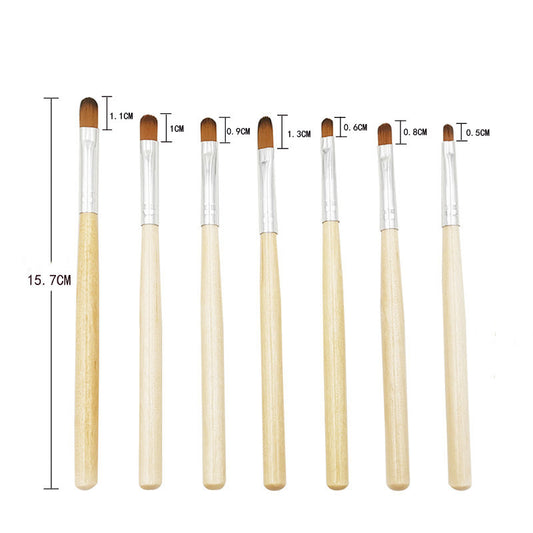 Round Head Phototherapy Pen 7 Set Pen Nail Line Pen Wooden Pole Phototherapy Pen