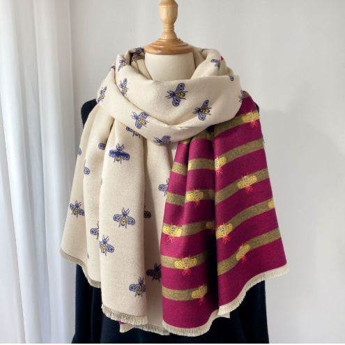 Autumn And Winter Tassel Women's All-match Shawl Decorative Scarf