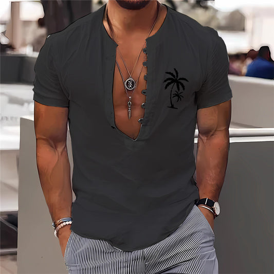 Digital Printing Men's Clothing Summer Short Sleeve Shirt  3D