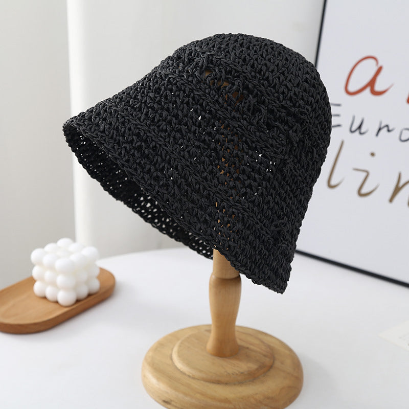 Fisherman's Hat Children's Woven Straw Hat Foldable Korean