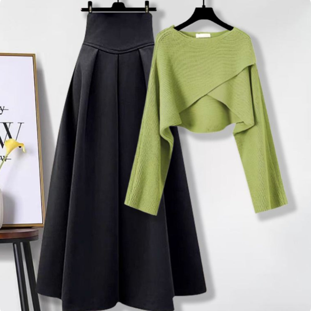 Salt-style Outfit French Pear-shaped High-end Knit Top For A Slimming Effect
