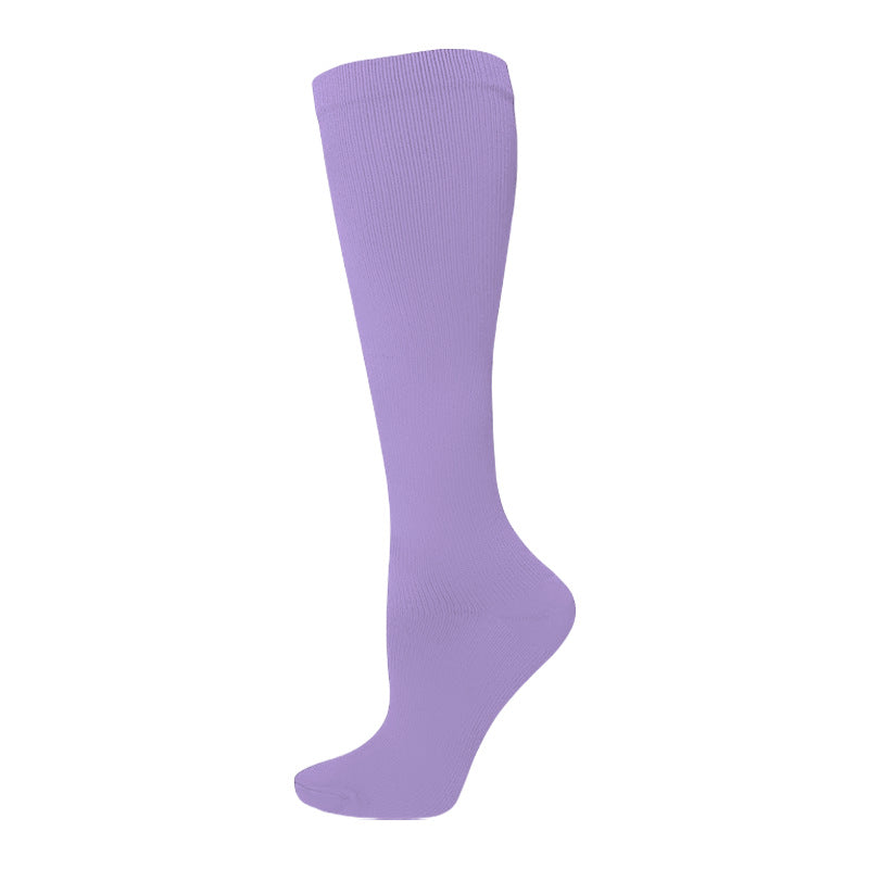 Solid-color Athletic Compression Socks Womens Long Compression Stockings