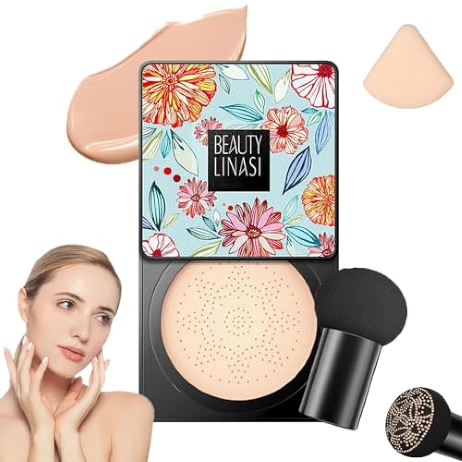 Beauty Cream, Beauty Linasi Clear Cover Beauty Cream, Air Cushion Cc Cream, Moisturizing Concealer, Makeup Long Lasting, B-Lvory