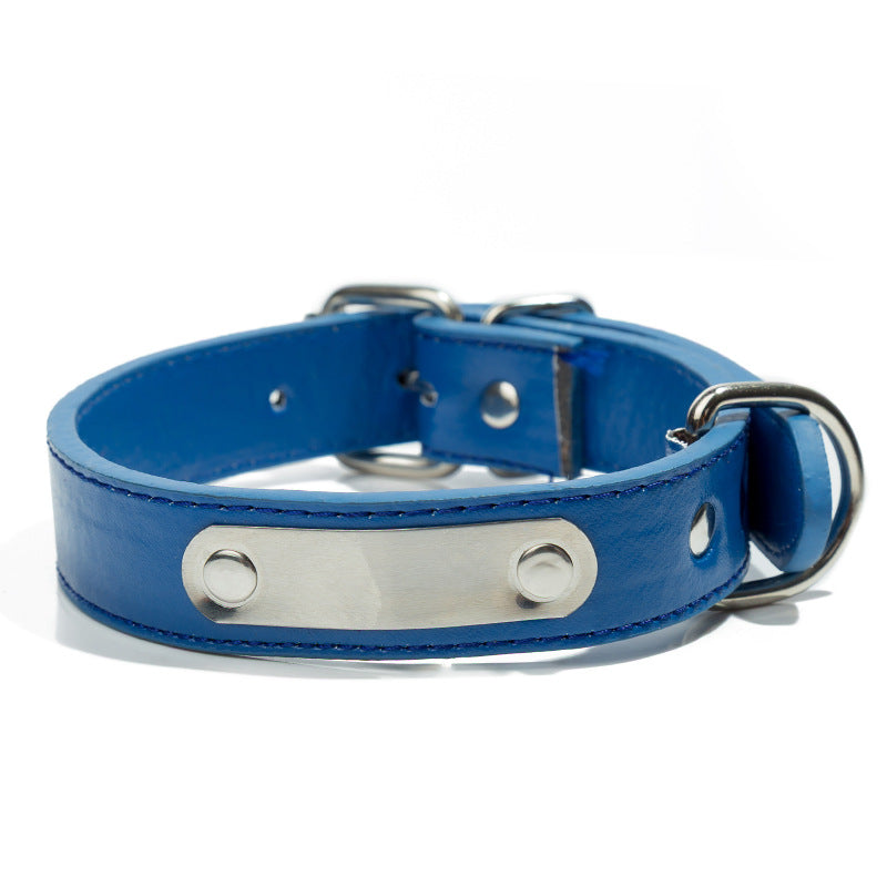 Stainless Steel Laser Engraved Iron Sheet PU Pet Collar