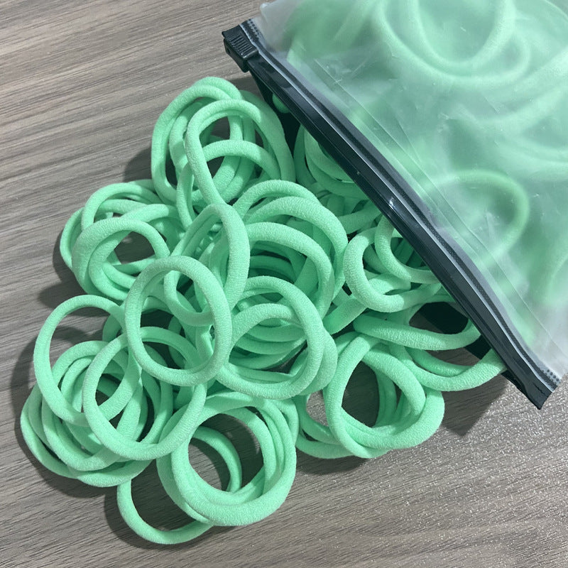 Towel Ring Hair Bands 4cm Solid Color Elastic Hair Rope Female Height Hair Accessory For Ponytail