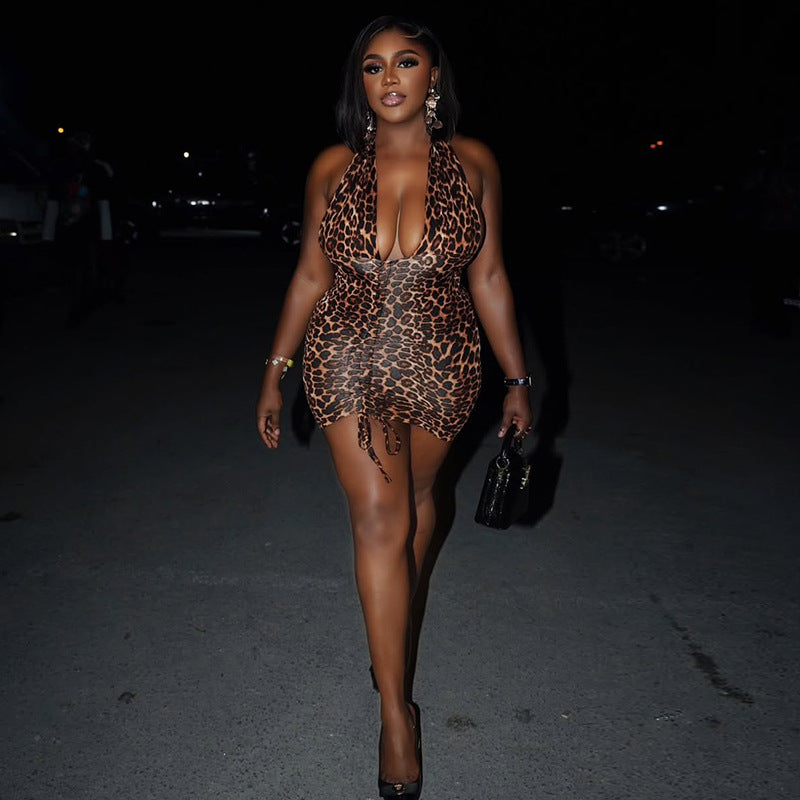 Personalized Leopard-print Womens Sexy Printed Dress