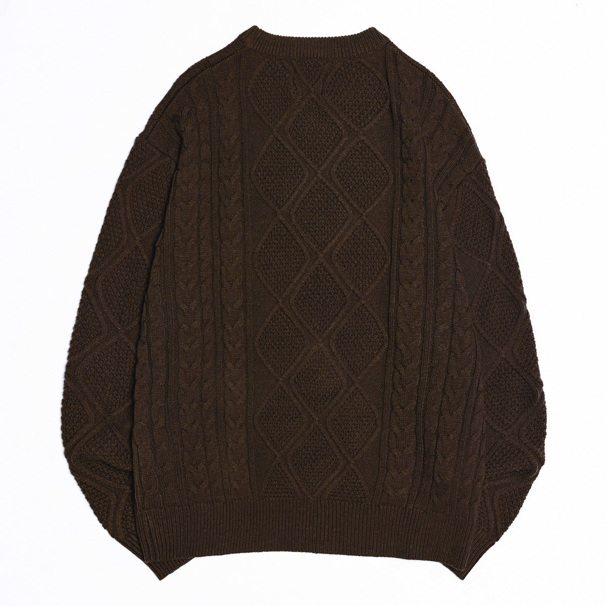Retro Twist Knitted Sweater Men's Loose Round Neck Sweater