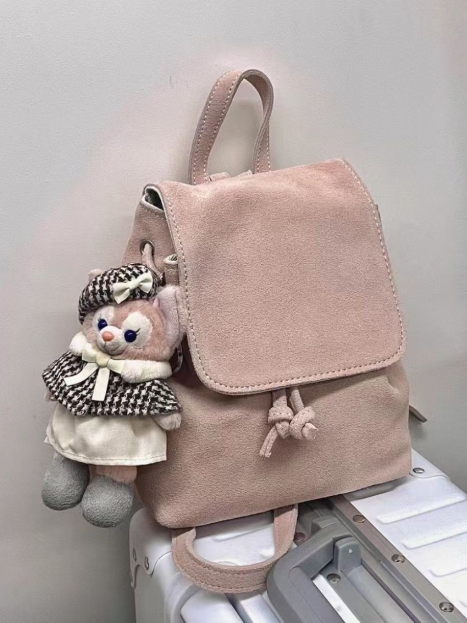 Retro Minority Autumn And Winter New Suede Girls Backpack