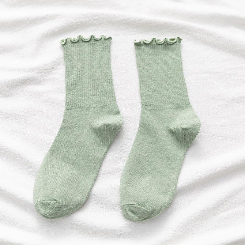 Summer Wooden Ear Mid-calf Length Loose Socks