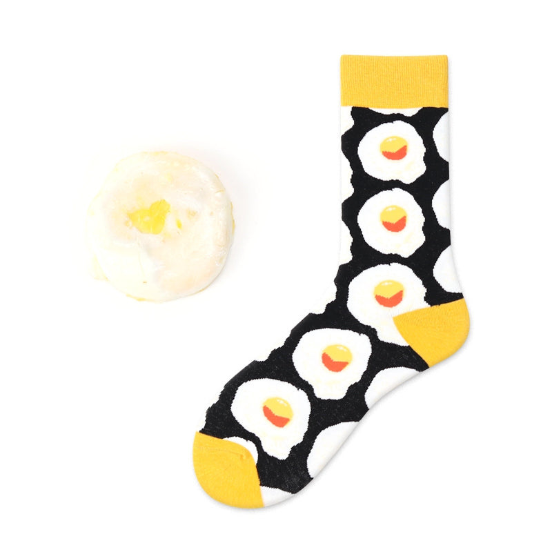 Cute Cotton Socks Women's Mid-tube Color Anime Wild Retro
