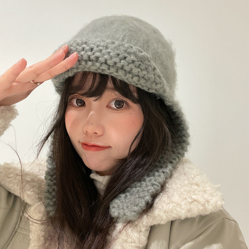Handmade Crochet Beanie Women's Ear Protection Scarf