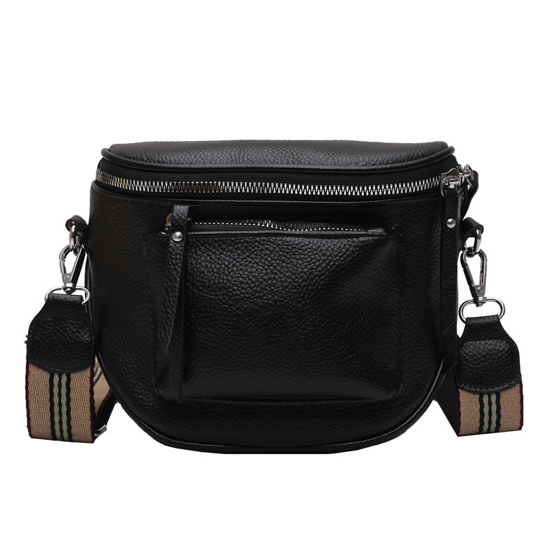 Soft Leather Crossbody Bag Casual And Versatile Saddle Style Can Be Worn As A Shoulder Bag