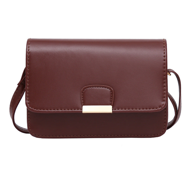 New Style Oily Leather Simple Shoulder Messenger Bag For Women