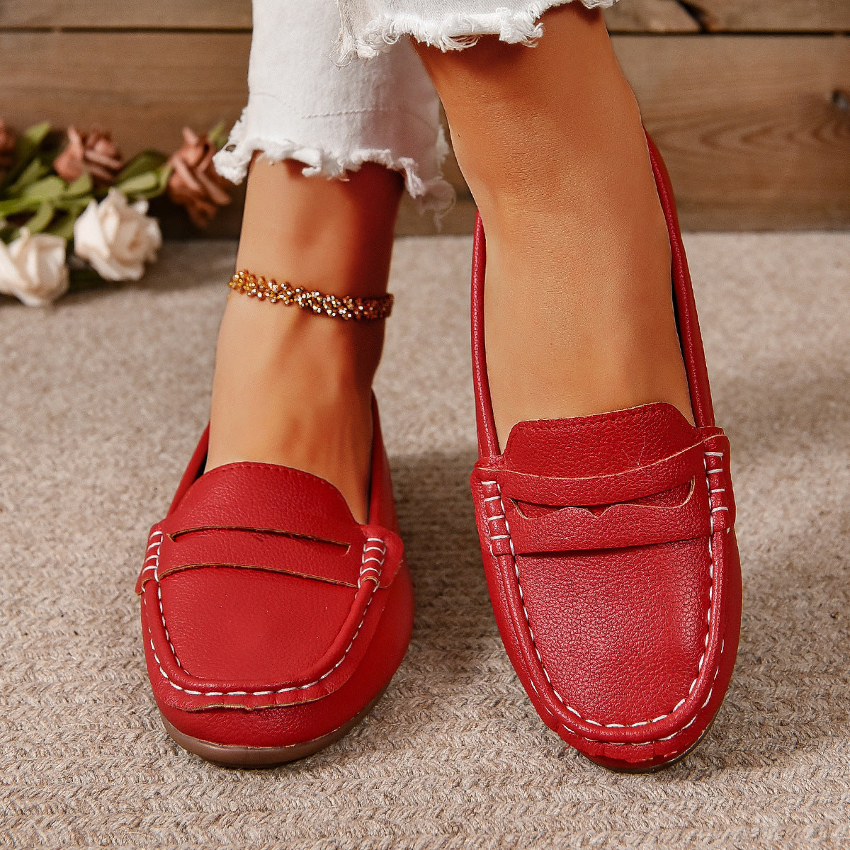 Cross-border Flat Gommino Women's Spring And Summer Soft Bottom