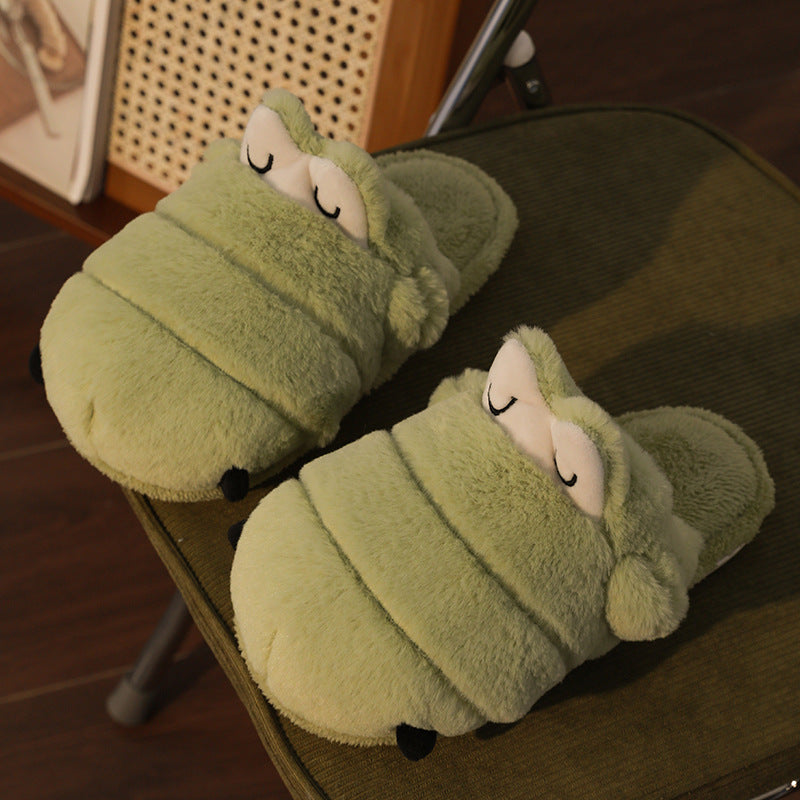Female Winter Cute Cartoon Interior Home Couple Warm Plush Comfortable Student Fluffy Slippers