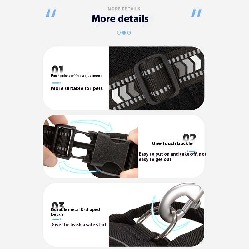 Dog Breast Strap Vest Explosion-proof Pet Hand Holding Rope