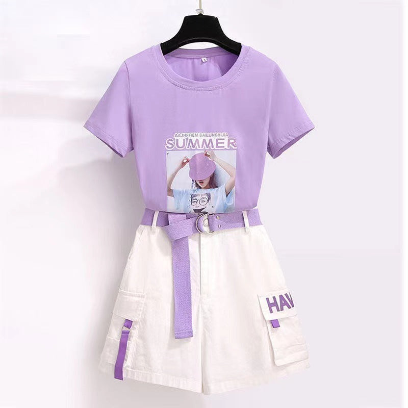 Women's New Graceful And Fashionable Shorts Two-piece Casual