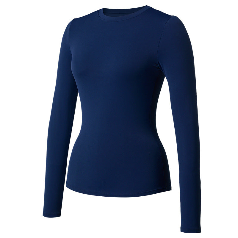 Womens Long-sleeve Stretchy Quick-drying Bare-feel Yoga Wear