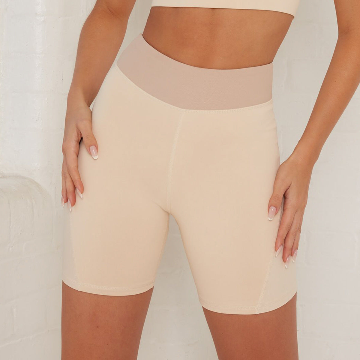 Dual Color High Stretch Sports Shorts